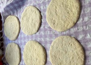 Flat bread dough for Bazlama
