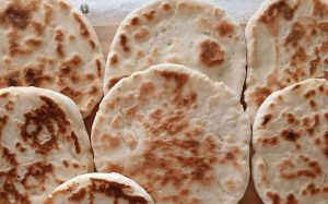 Turkish hot Bazlama bread