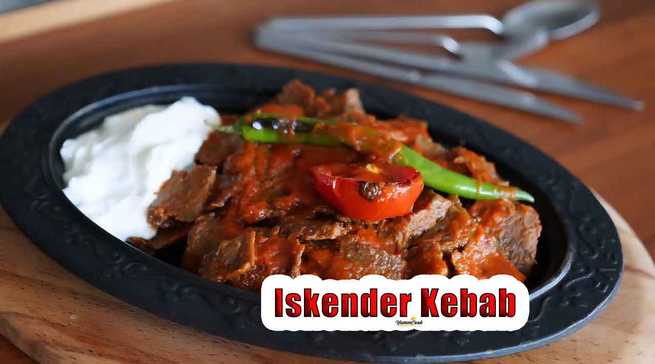 Iskender Kebab Pepper Traditional Turkish Food