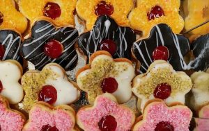 Jam cookies with various decorations