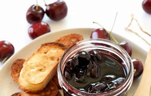 Sour Cherry Jam Recipe with toast
