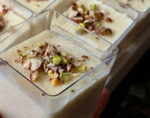 Creamy Indian kheer dessert made with rice and milk
