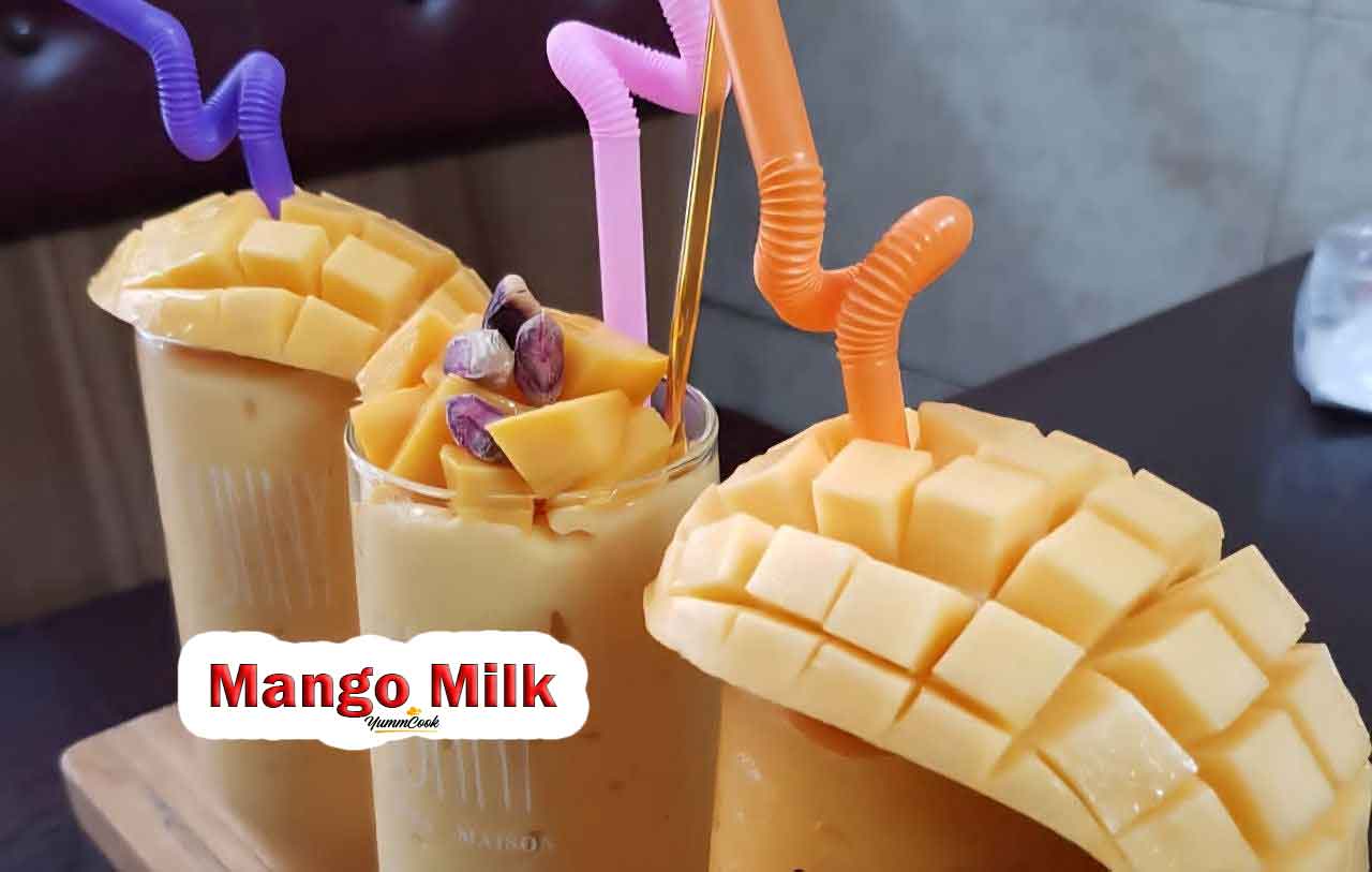 Homemade mango milk recipe