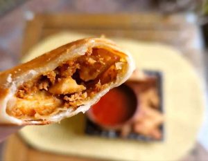 A slice of Indian samosa