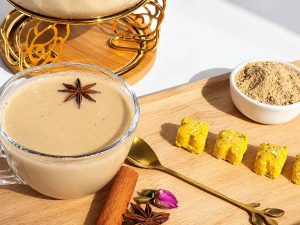 Indian Masala Chai with cinnamon and cardamom