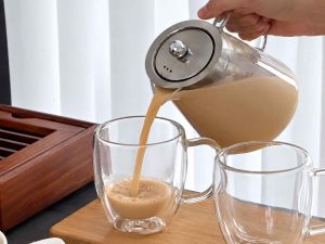 Homemade Masala Chai with milk and spices