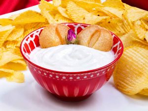 Creamy Mast o Musir Persian yogurt dip