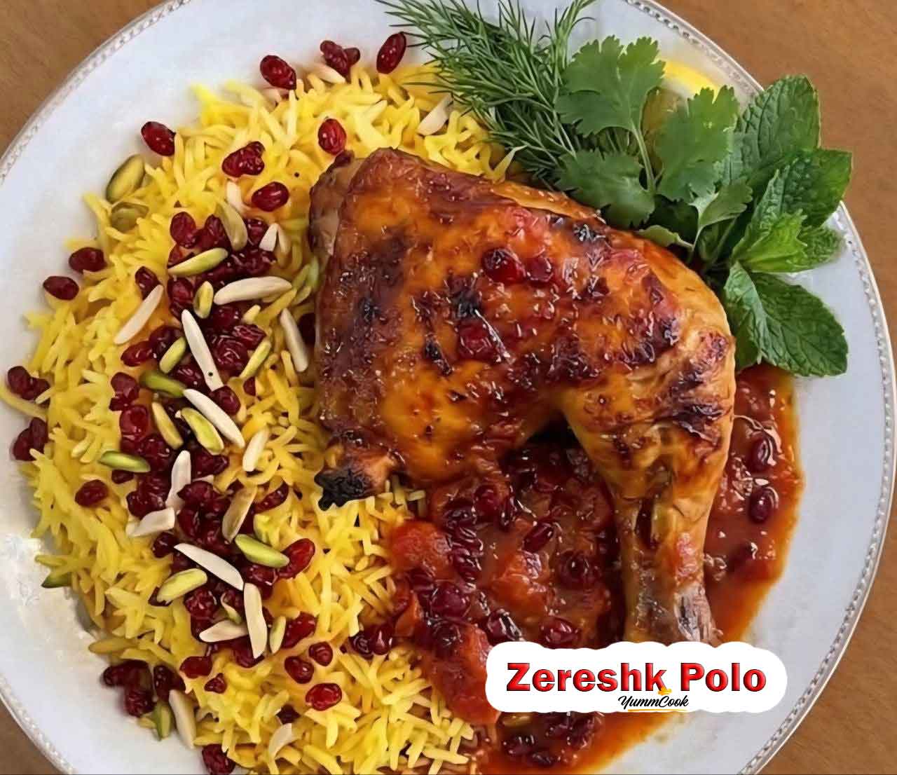 Zereshk Polo Persian barberry rice with chicken