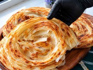 Homemade Katlama flatbread