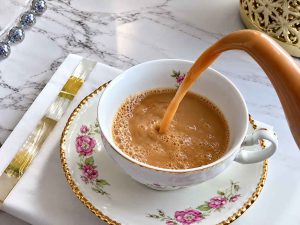 Afghan sheer chai with milk