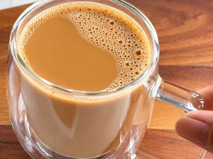 Homemade sheer chai with cardamom