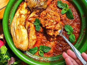 Gilani Shish Andaz with eggplant